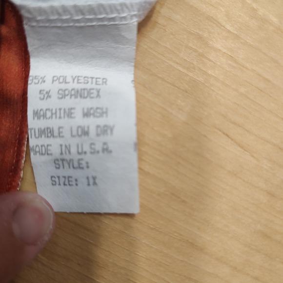 Vtg Sole Dione‎ Studio Tunic Top 1X Plus Sz Watercolor Abstract Print Made USA - Picture 7 of 7